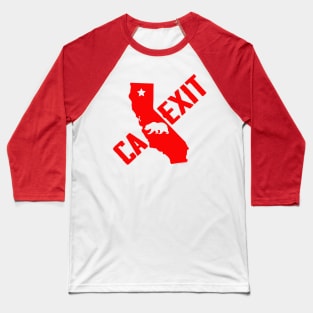 CALEXIT   (Red) Baseball T-Shirt